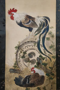 № 1938 Свиток "Петух на барабане и курочка"
