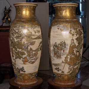 № 1928 Парные вазы "Жанровые сцены"